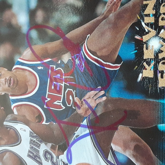 AUTOGRAPHED Kevin Edwards New Jersey Nets NBA Basketball Card - Picture 1 of 3